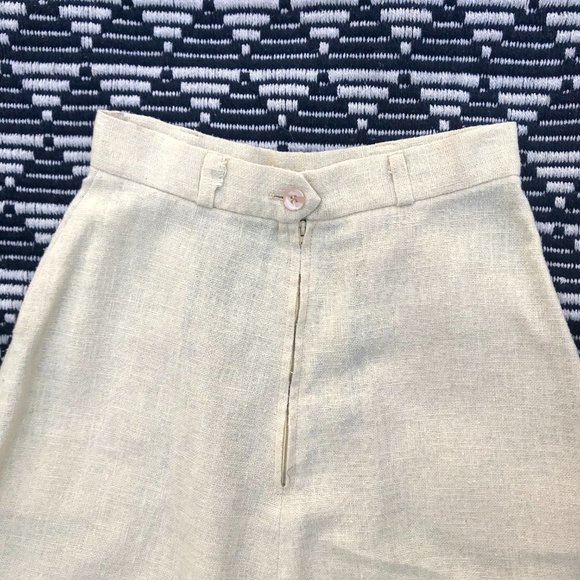 vtg Linen A-line skirt - Picture 9 of 14
